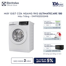 Máy giặt cửa ngang Electrolux 9kg UltimateCare 100 trắng