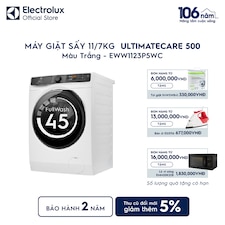 Máy giặt sấy Electrolux giặt 11kg + sấy 7kg UltimateCare 500