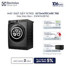 Máy giặt sấy Electrolux giặt 11kg + sấy 7kg UltimateCare 700