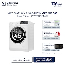 Máy giặt sấy Electrolux giặt 9kg + sấy 6kg UltimateCare 300