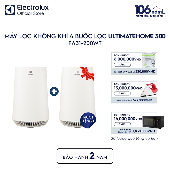 M&aacute;y lọc kh&ocirc;ng kh&iacute; Electrolux ph&ograve;ng 26m&sup2; UH300 bộ lọc HEPA
