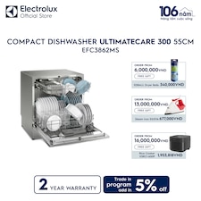 55cm UltimateCare 300 compact dishwasher with 8 place settings