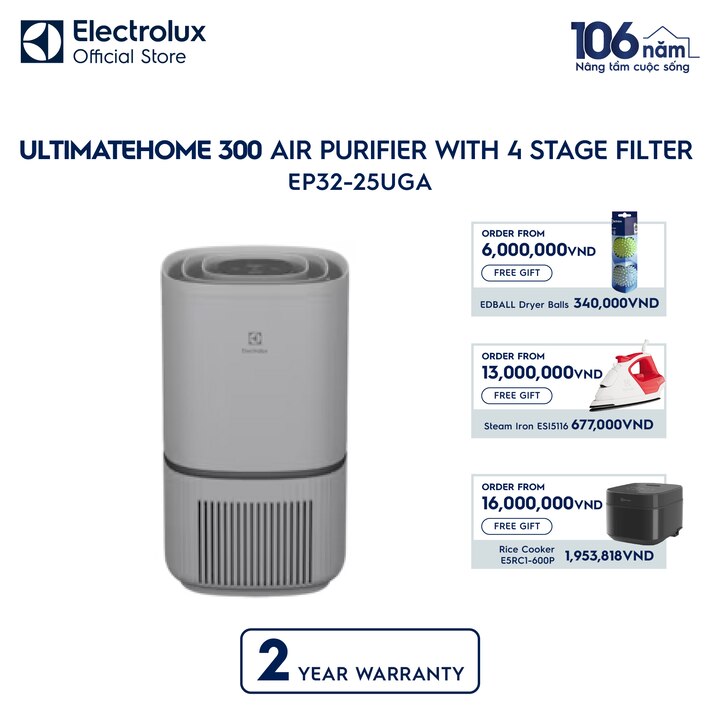UltimateHome 300 air purifier with 4 stage filter for 30m&sup2; room coverage