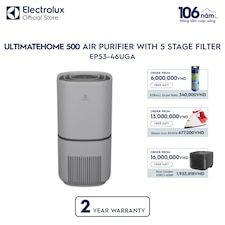 UltimateHome 500 air purifier with 5 stage filter for 52m² room coverage
