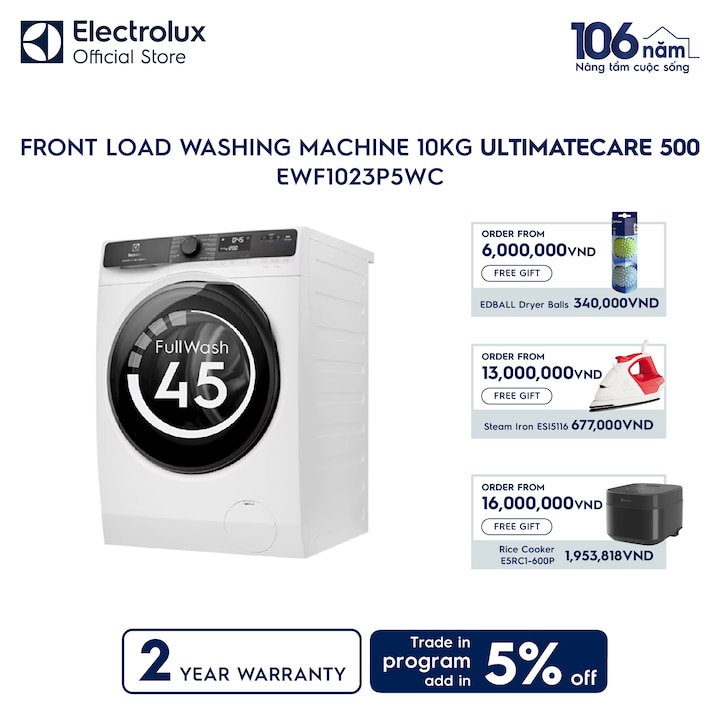 10kg UltimateCare 500 front load washing machine