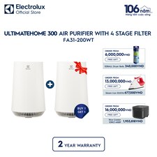 UltimateHome 300 air purifier with 4 stage filter for 26m² room coverage