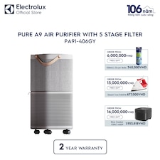 Pure A9 air purifier with 5 stage filter for 60m² room coverage