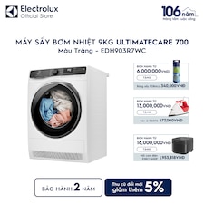 Máy sấy quần áo Electrolux bơm nhiệt 9kg UltimateCare 700