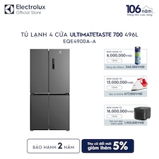 Tủ lạnh Electrolux 4 cánh 496L UltimateTaste 700 Xám Arctic