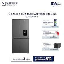 Tủ lạnh Electrolux 4 cánh 492L UltimateTaste 700 Đen nhám