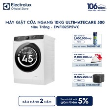 Máy giặt cửa ngang Electrolux 10kg UltimateCare 500 trắng