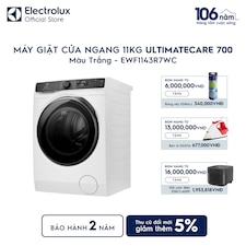 Máy giặt cửa ngang Electrolux 11kg UltimateCare 700 trắng