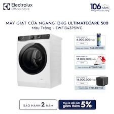 Máy giặt cửa ngang Electrolux 13kg UltimateCare 500 trắng