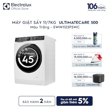 Máy giặt sấy Electrolux giặt 11kg + sấy 7kg UltimateCare 500
