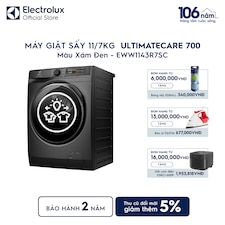 Máy giặt sấy Electrolux giặt 11kg + sấy 7kg UltimateCare 700