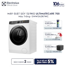 Máy giặt sấy Electrolux giặt 13kg + sấy 9kg UltimateCare 700