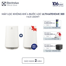 Máy lọc không khí 4 bước lọc UltimateHome 300 cho phòng có diện tích 26m²