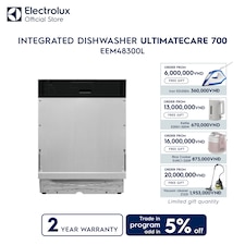 60cm UltimateCare 700 fully-integrated dishwasher with 14 place settings