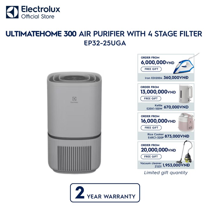 UltimateHome 300 air purifier with 4 stage filter for 30m&sup2; room coverage
