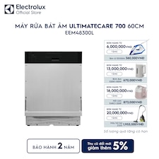 Máy rửa bát âm tủ 14 bộ 60cm UltimateCare 700 - Thép không gỉ