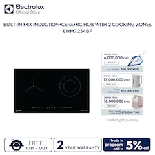 73cm 500 Series built-in mix induction+ceramic hob with 2 cooking zones