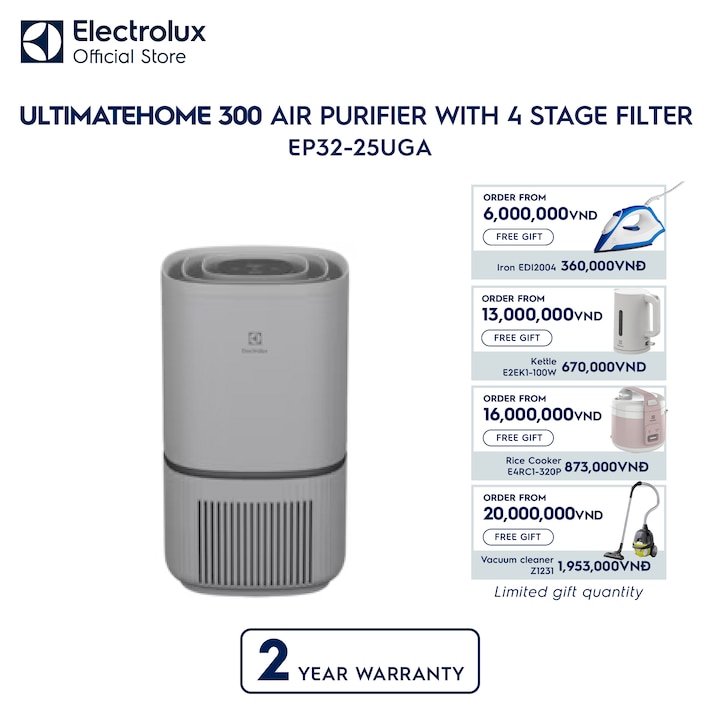 UltimateHome 300 air purifier with 4 stage filter for 30m&sup2; room coverage