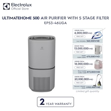 UltimateHome 500 air purifier with 5 stage filter for 52m² room coverage
