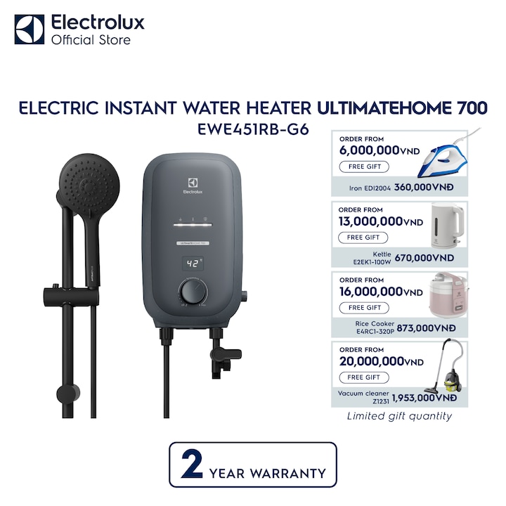 4.5kW UltimateHome 700 electric instant water heaterComfort Flow Tank
