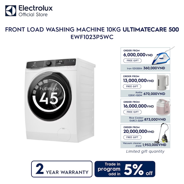 10kg UltimateCare 500 front load washing machine