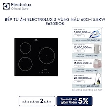 Bếp từ âm Electrolux 3 vùng nấu 60cm 5.8kW