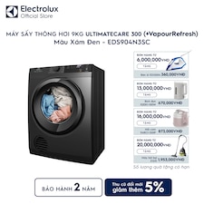 Máy sấy quần áo Electrolux thông hơi 9kg VapourRefresh xám