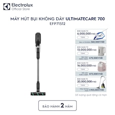 Máy hút bụi không dây UltimateHome 700 14.4V lọc bụi mịn - Xám