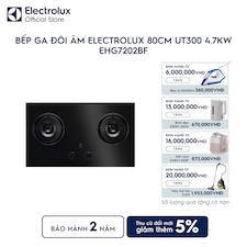 Bếp ga đôi âm Electrolux 80cm UT300 4.7kW
