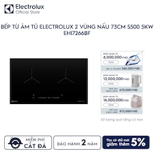 Bếp từ âm tủ Electrolux 2 vùng nấu 73cm S500 5kW