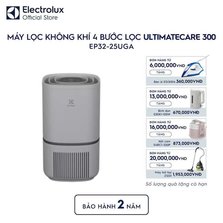 M&aacute;y lọc kh&ocirc;ng kh&iacute; Electrolux ph&ograve;ng 30m&sup2; UH300 bộ lọc HEPA