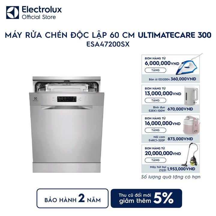 M&aacute;y rửa ch&eacute;n độc lập 60 cm UltimateCare 300 cho 13 bộ ch&eacute;n đĩa