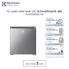 Tủ lạnh Electrolux mini 45 lít UltimateTaste 300 Xám Arctic