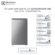 Tủ lạnh Electrolux mini 94L UltimateTaste 300 Xám Arctic