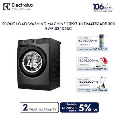 10kg UltimateCare 300 front load washing machine