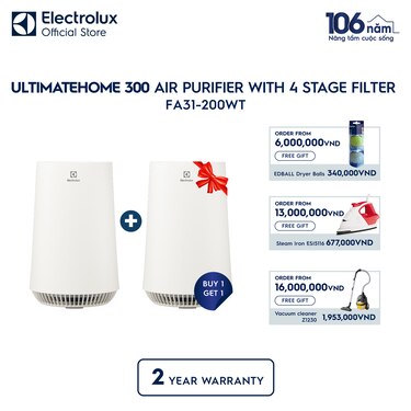 UltimateHome 300 air purifier with 4 stage filter for 26m&#178; room coverage
