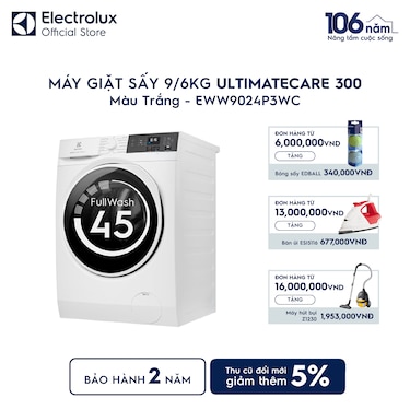 M&#225;y giặt sấy 9/6kg UltimateCare 300 - Trắng