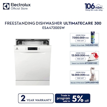 60 cm UltimateCare 300 freestanding dishwasher with 13 of place settings