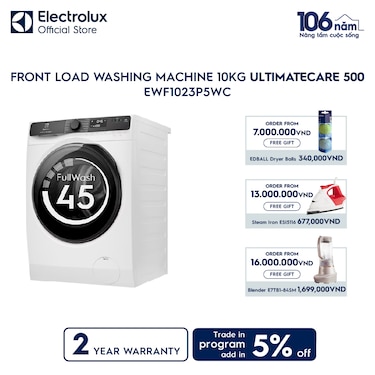 10kg UltimateCare 500 front load washing machine