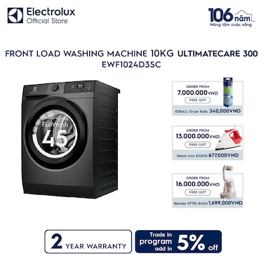 10kg UltimateCare 300 front load washing machine