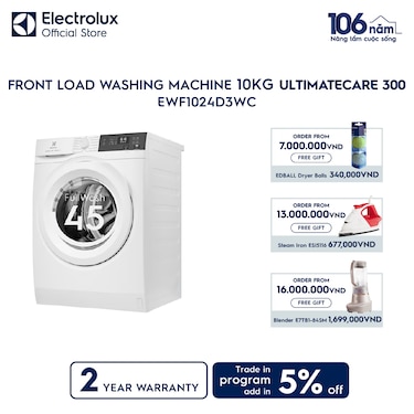 10kg UltimateCare 300 front load washing machine