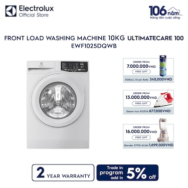 10kg UltimateCare 100 front load washing machine