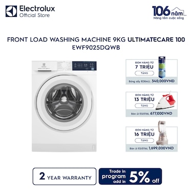 9kg UltimateCare 100 front load washing machine