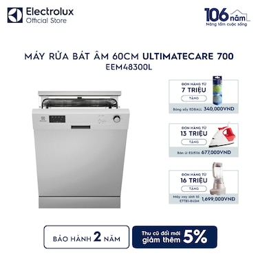 M&#225;y rửa b&#225;t &#226;m UltimateCare 700 60cm cho 14 bộ ch&#233;n đĩa
