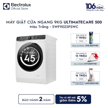 M&#225;y giặt cửa ngang 9kg UltimateCare 500 - Trắng