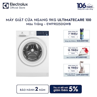 M&#225;y giặt cửa ngang 9kg UltimateCare 100 - Trắng